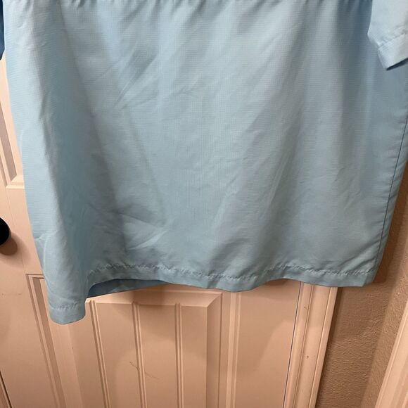 Habit Shirt Mens Size L Blue Pockets Vented 40+ Solar-Factor Short Sleeve - Picture 8 of 9